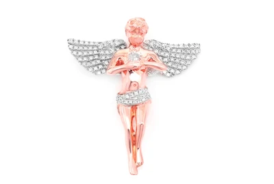 Angel Diamond Pendant 14k   