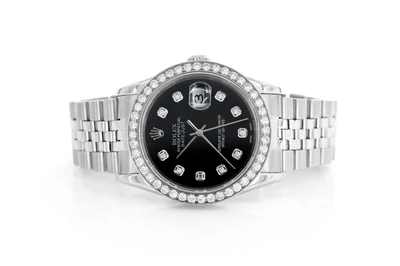 Rolex Datejust 36MM Steel (16234) - 1.75ctw Diamond Bezel