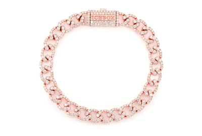 8MM Elongated Miami Cuban Diamond Bracelet 14k Solid Gold 6.25ctw