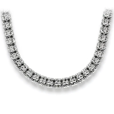 5MM Sterling Silver Triangular Diamond-Cut Tube Chain