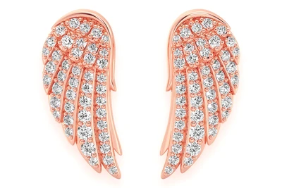 Angel Wing Earrings 14k   0.50ctw