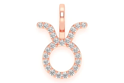 Taurus Zodiac Pendant 14k   