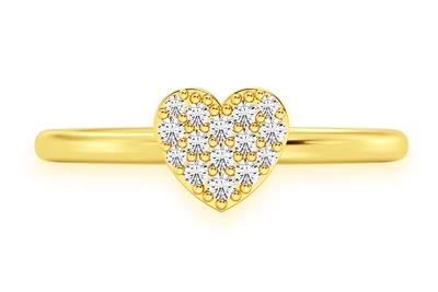 Bubbly Heart Ring 14k   