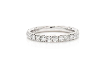 0.65ctw Single Row Diamond Band - 18k White Gold