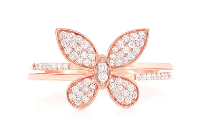 Butterfly Diamond Ring 14k   