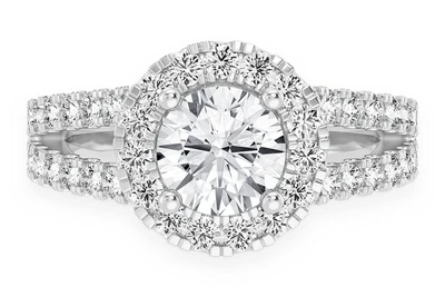 Sphinx - 1.00ct Round Solitaire - Two Row Split - Diamond Engagement Ring - All Natural