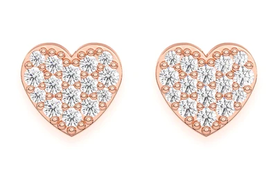 Heart Earrings 14k   0.25ctw