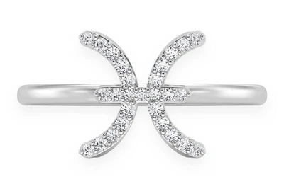 Pisces Zodiac Ring 14k   