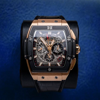 Hublot Spirit Of Big Bang Skeleton 18kr Black Strap My2019 - Wc