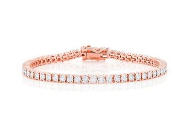 2pt Miracle Set Diamond Bracelet 14k Solid Gold 1.25ctw
