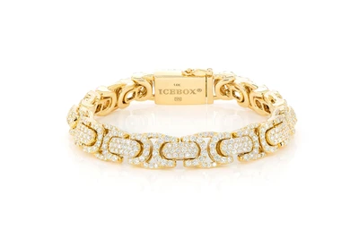 Byzantine Link Diamond Bracelet 14k Solid Gold 10.00ctw