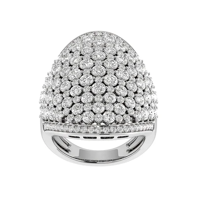 Oval Diamond Cocktail Ring 14k Solid Gold 3.50ctw