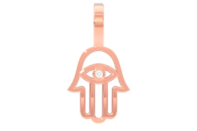 Open Hamsa Pendant 14k   