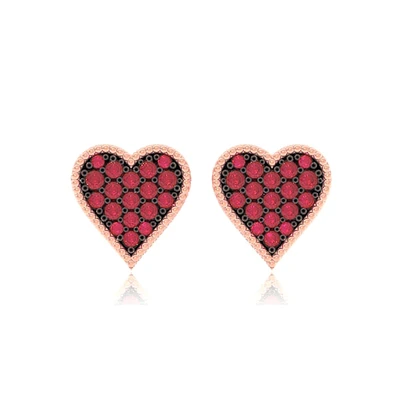 Heart Playing Card Earrings 14k   0.30ctw