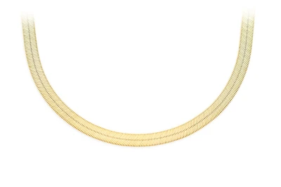 3.5MM Herringbone 14k Solid Gold Chain 18in