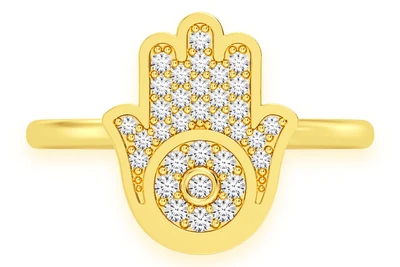 Hamsa Ring 14k   