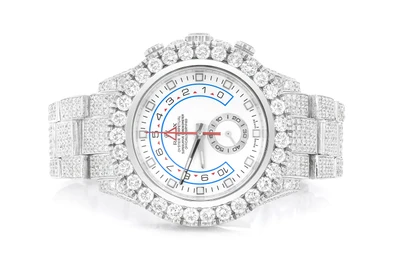 Rolex Yacht Master Ii 41MM 18k White Gold (116689) - Fully Iced Out