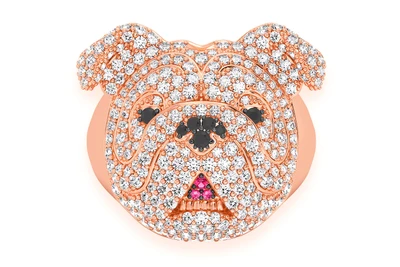 Bulldog Signet Ring 14k   
