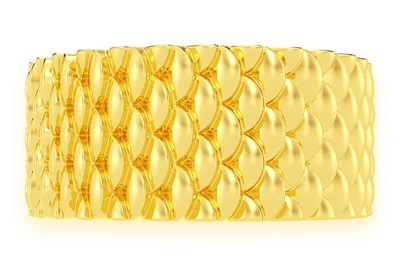 Dragon Scales Ring 14k Solid Gold