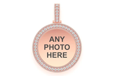 3 Row Miracle Set Pendant 14k   