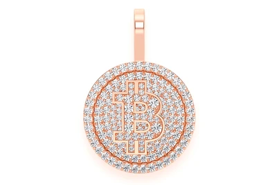 Bitcoin Pendant 14k   