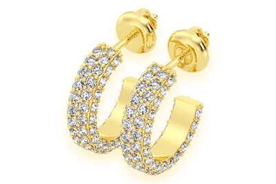 Open Hoop Earrings 14k   0.60ctw