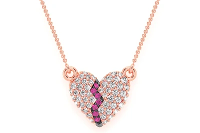 Broken Heart Emoji Necklace Pendant 14k   