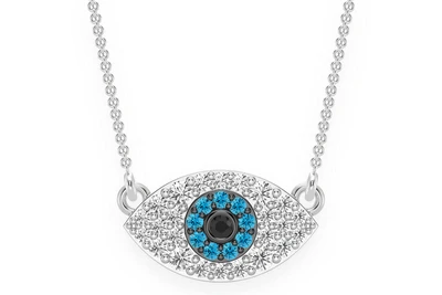 Evil Eye Necklace Pendant 14k   