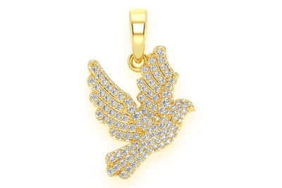Dove Bird Pendant 14k   