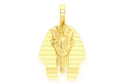 King Tut Solid Gold Pendant 14k Solid Gold