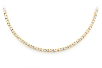 Diamond Tennis Necklace Solid Gold 2.85ctw