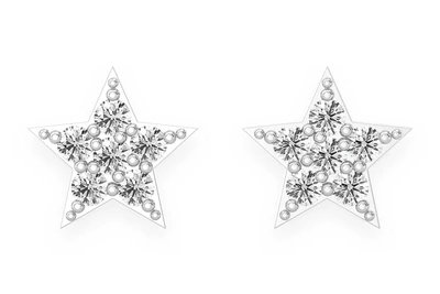 Mini Five Point Star Stud Earrings 14k   