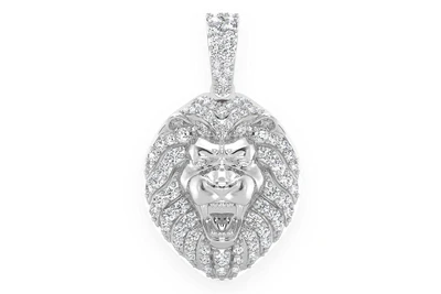 Lion Head Pendant 14k   