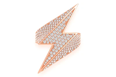 Lightning Bolt Ring 14k   