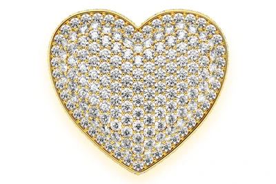Deluxe Bubbly Heart Signet Ring 14k   