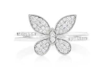 Butterfly Diamond Ring 14k   