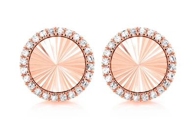 Starburst Disc Earrings 14k   0.35ctw