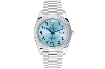 Rolex - Day-Date 40 - 228206 - Platinum Arabic Glacier Blue (mb756)