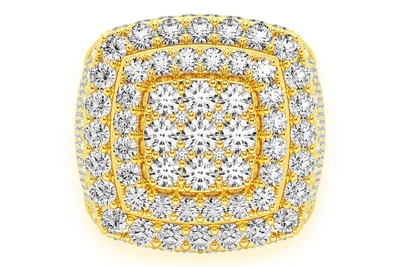 Step Double Halo Signet Ring 14k   