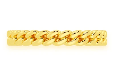 Skinny Miami Cuban 14k Solid Gold Band 