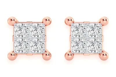 Quad Stud Earrings 14k   0.25ctw
