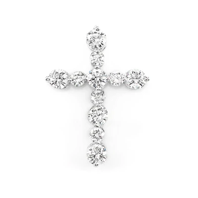 Hidden Bail Cross Pendant 14k   