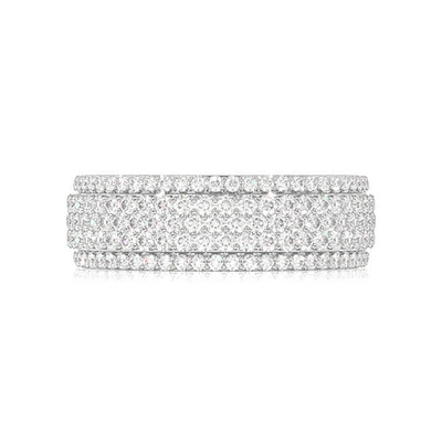 Multi Row Diamond Band Ring 14k   