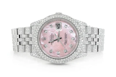 Rolex Datejust 36MM Steel (116200) - 14.00ctw Fully Iced Out