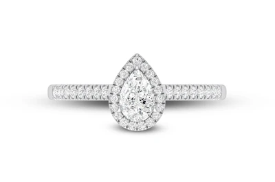 .60ctw - Pear Halo - Diamond Engagement Ring - All Natural