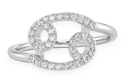 Cancer Zodiac Ring 14k   