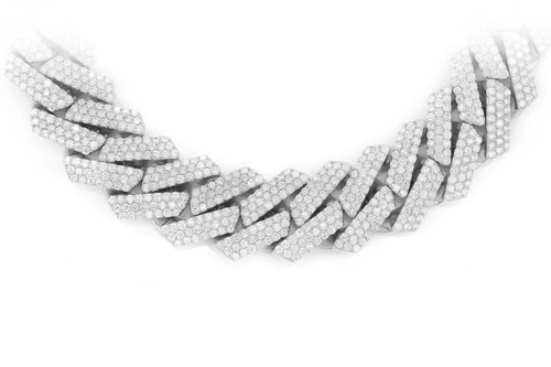 Icebox - 24MM Raised Miami Cuban Link Diamond Necklace 14k  display picture 2