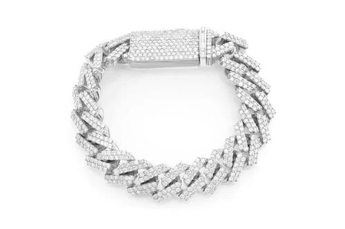 Icebox - 17MM Raised Miami Cuban Link Diamond Bracelet 14k