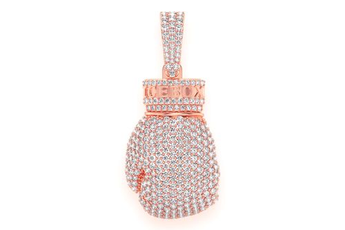 【King Ice】Iced Out Golden Boxing Glove Pendant 送料関税込 King Ice】Iced Out Golden Boxing Glove Pendant 送料関税込