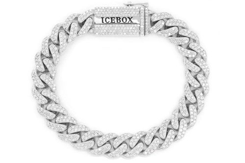 【King Ice】12mm ROSE GOLD ICED DIAMOND-CUT MIAMI BRACELET☆ 12mm Rose Gold Iced Diamond-Cut Miami Cuban Link Chain